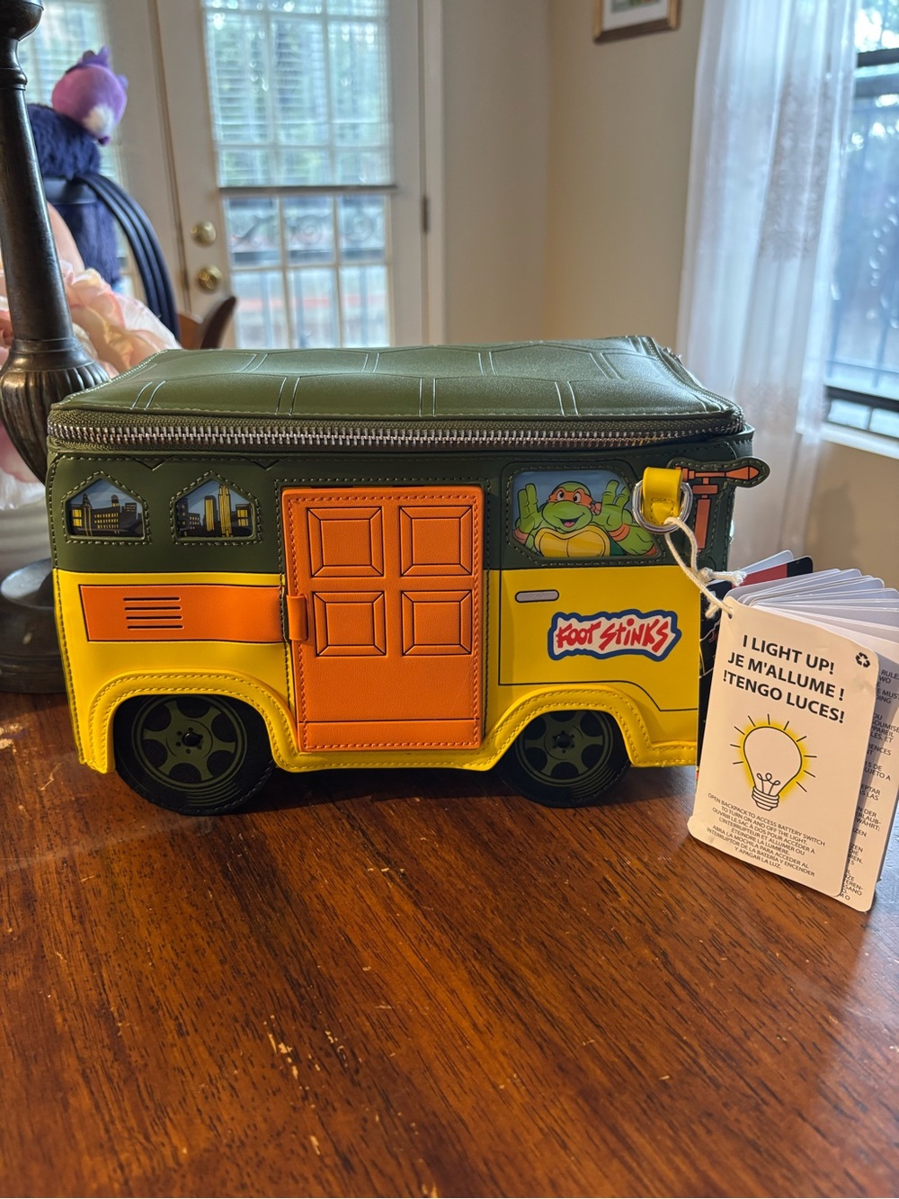 Teenage Mutant Ninja Turtles Green & Yellow Van Light-Up Loungefly Bag